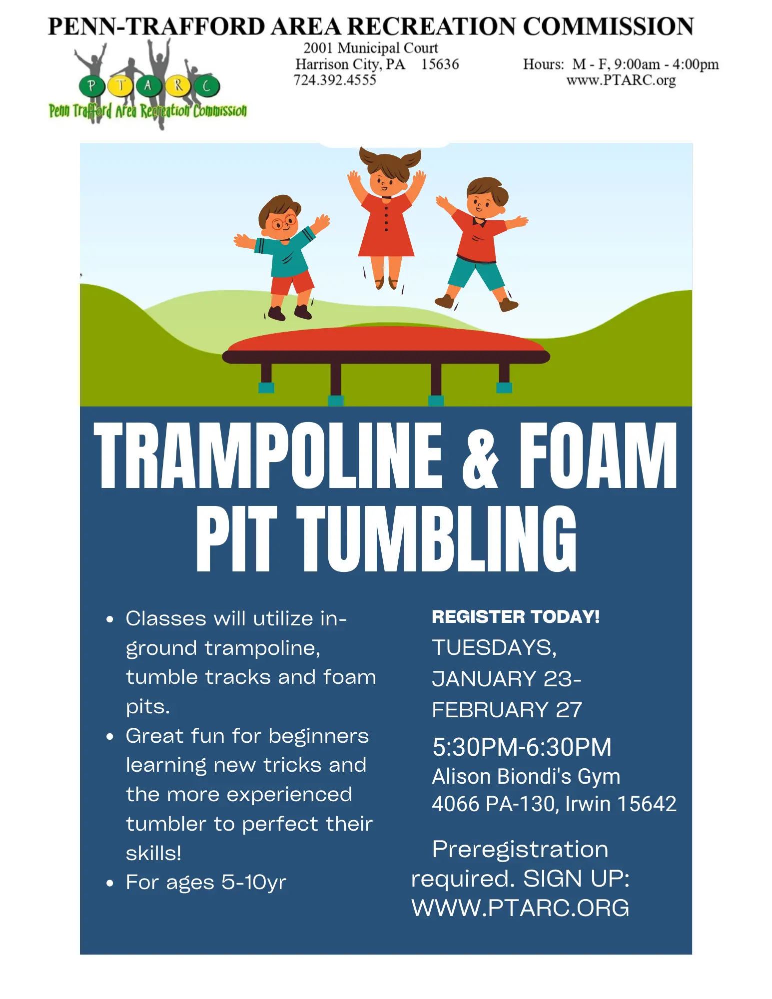 Copy of trampoline and foam pit
