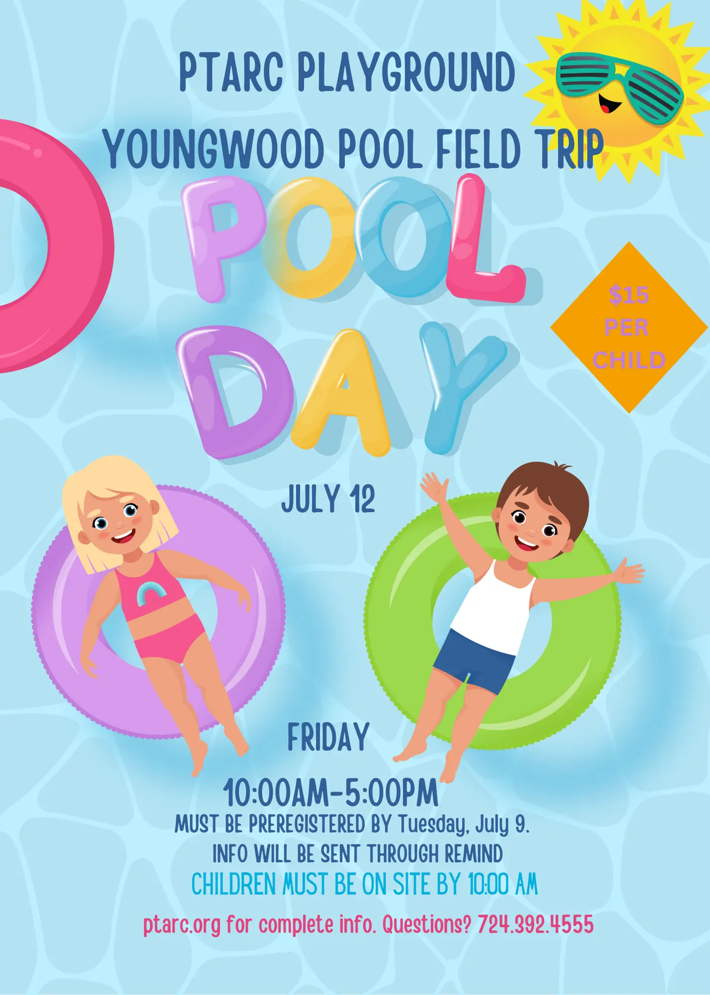 July 12 Pool Field Trip